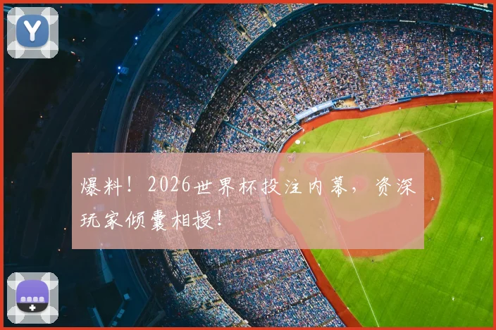 爆料！2026世界杯投注内幕，资深玩家倾囊相授！